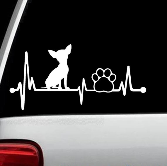 Carframes18 Chihuahua - Calcomanía de vinilo para mascotas con diseño de corazón lindo perro – Calcomanía para parachoques de la ventana del coche Carframes18 Chihuahua - Calcomanía de vinilo para mascotas con diseño de corazón lindo perro – Calcomanía para parachoques de la ventana del coche