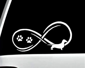 Dachshund Doxie Infinity Dog Decal Sticker | D1089