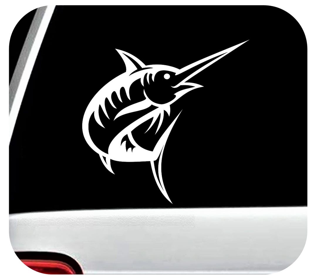 Merling Fish Sticker Marlin Fish Vinyl Decal – Swordfish Style Fishing Car Window Sticker - Etsy