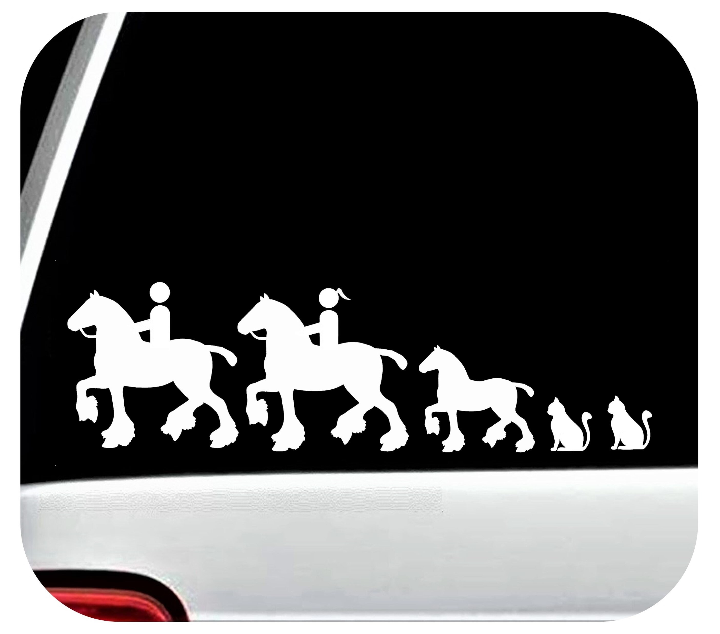 Custom Clydesdale Draft Horse Family Decal Sticker