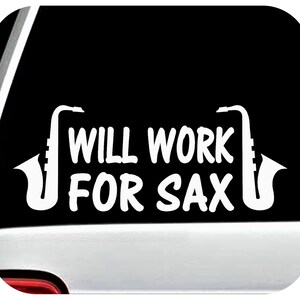 Saxophone Decal Sticker for Car | Sax Sticker For Car Window | Gift for Saxophonist
