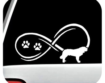 Saint Bernard Infinity Decal: Car, Laptop, Water Bottle Sticker