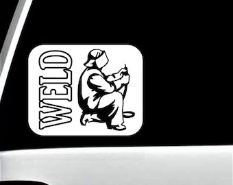 Weld Decal for Car Window | Welding Helmet Decal Sticker | Welder Decal | 6.50 Inch BG 345