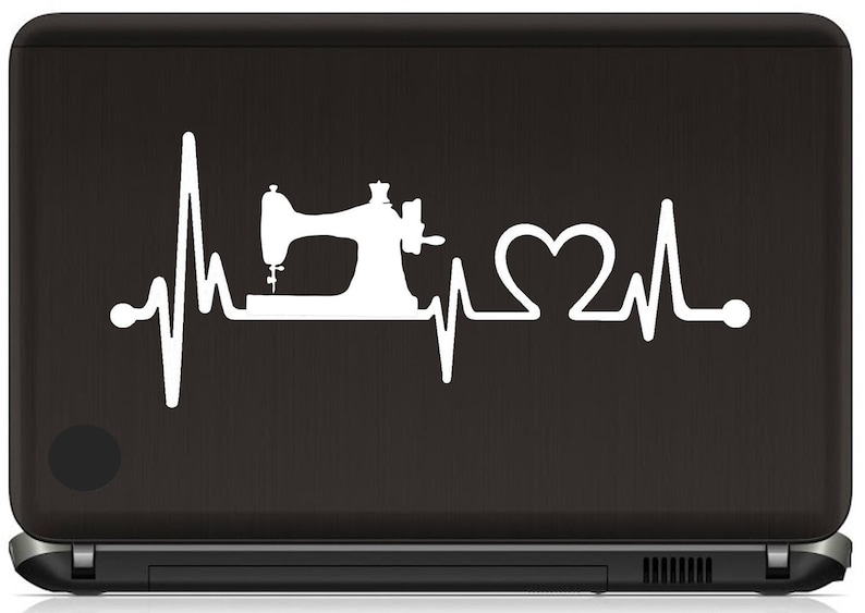 Sewing Machine Heartbeat Lifeline Decal Sticker Love to Sew Etsy