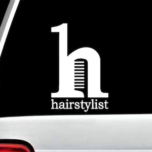 Hair Stylist Decal for Car Window  Hairdresser Decal | Hairstylist Decal Sticker Comb