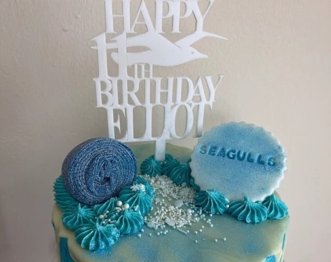 Personalized Birthday Cake Topper: Custom Name & Shape