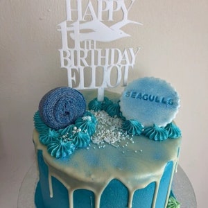 Personalized Birthday Cake Topper: Custom Name & Shape