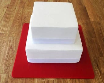 Single Serve Cardboard Dessert Board Cake Base with Tab; Perfect for personal sized desserts Pack of 100 Gold Square Mini Cake Board 4 x 2-1//4 inches