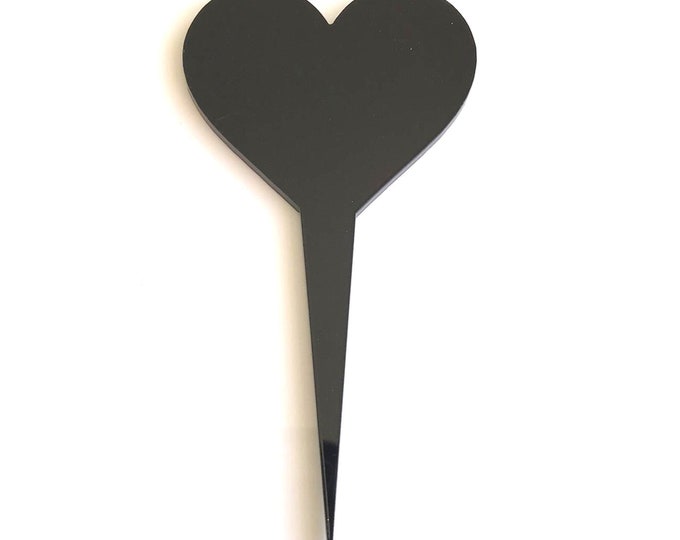 Heart Cake Toppers: Acrylic Cupcake Decorations, Bespoke Style