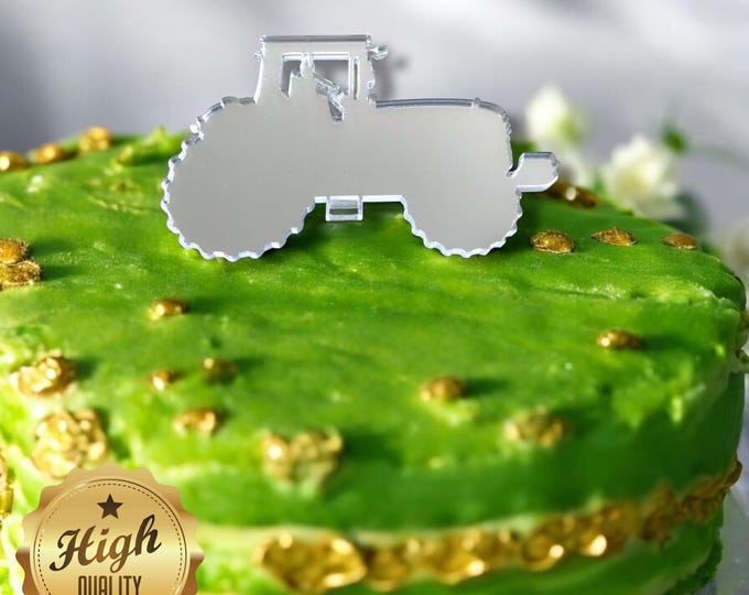 Tractor Cake Topper: Acrylic Farm Theme Party Decor