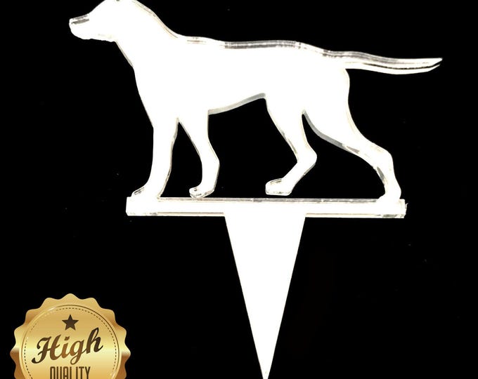 Pointer Dog Cake Topper: Custom Acrylic Cupcake Decorations