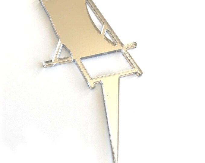 Deck Chair Acrylic Cake Topper: Custom Beach Theme Cupcake Toppers