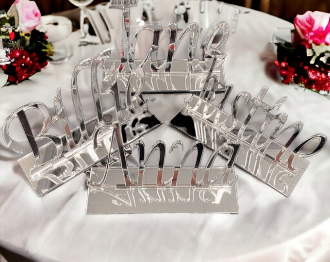 Custom Acrylic Table Name Place Cards: Eco-Friendly Wedding Decor