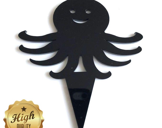 Recycled Acrylic Octopus Cake Topper – Bespoke Party Decoration