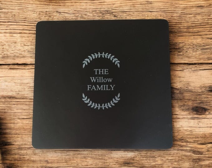 Square Acrylic Worktop Saver: Custom Engraved Tabletop Protector