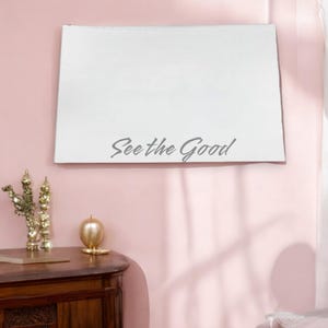 Rectangle Shaped Mirrors with White Backing & Hooks, Bespoke Shapes Made, Engraving Services
