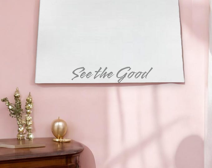 Rectangle Shaped Mirrors with White Backing & Hooks, Bespoke Shapes Made, Engraving Services