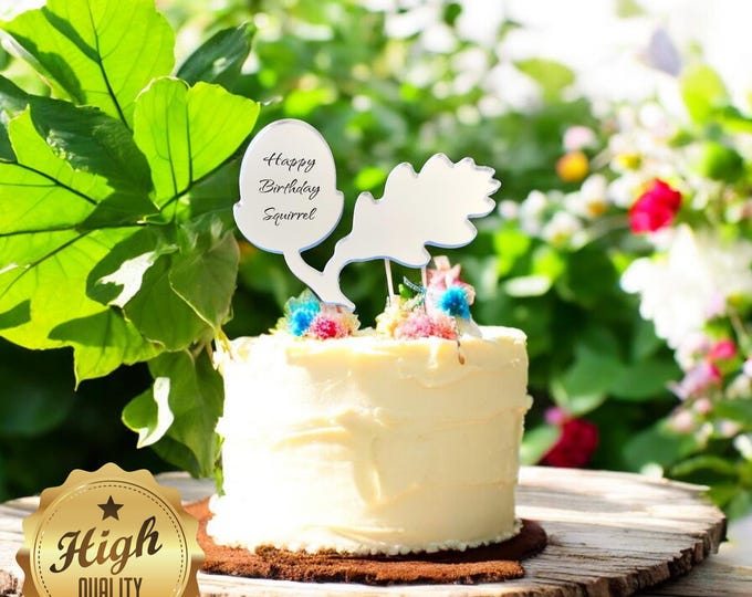 Acorn Cake Toppers: Custom Acrylic Cupcake Decorations
