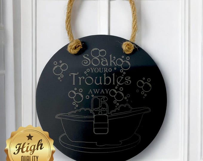 Round Bathroom Signs, Custom Colours, Sizes, Shapes, Engraving Services