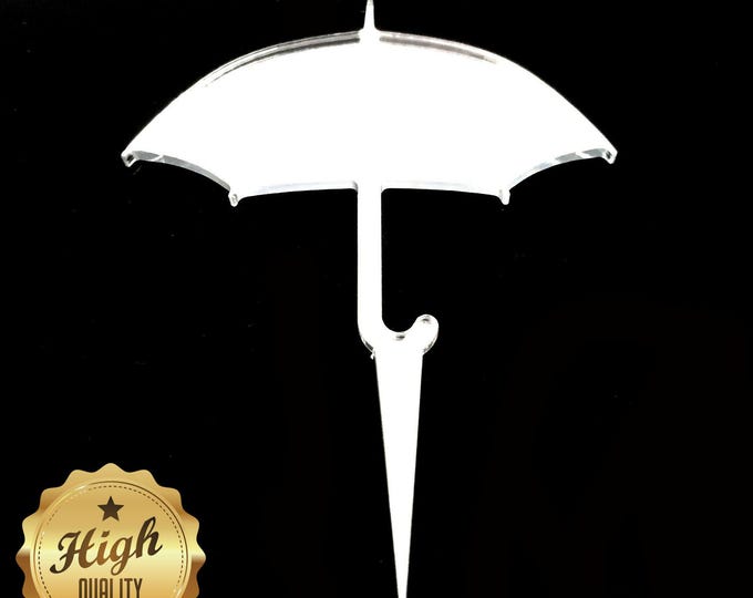 Umbrella Cake Toppers: Acrylic Cupcake Decorations