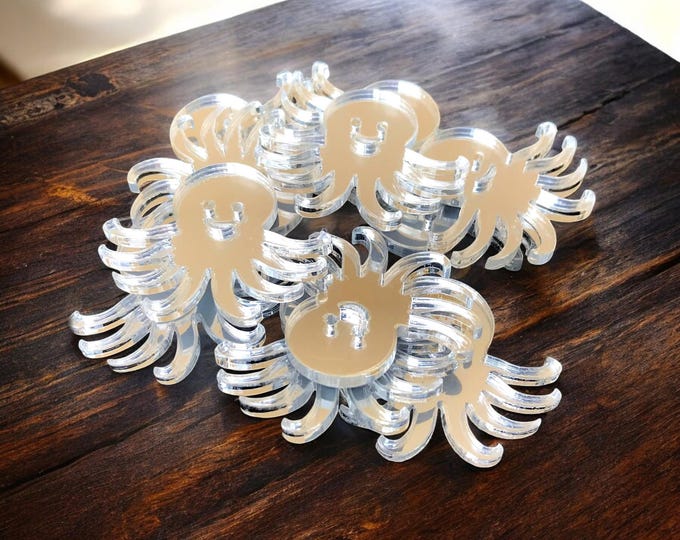 Octopus Acrylic Crafting Mirrors: Custom Colors & Sizes, Pack of 10