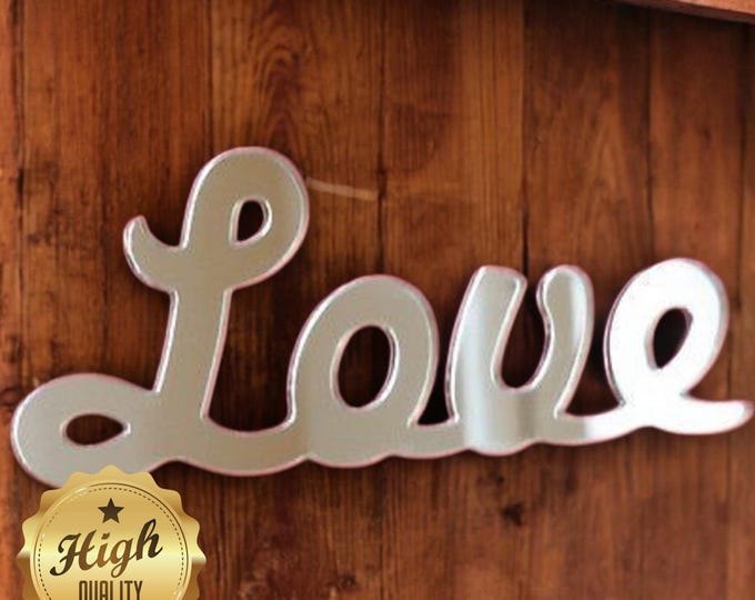 Handcrafted Love-themed Mirrors with Custom Sizes, Colours & Finishes - Indoor/Outdoor Use - Shatterproof - Environmentally Friendly - Made