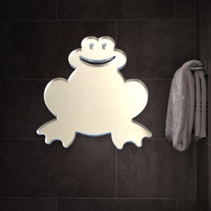 Frog Shaped Acrylic Mirrors, Bespoke Sizes & Engraving Options