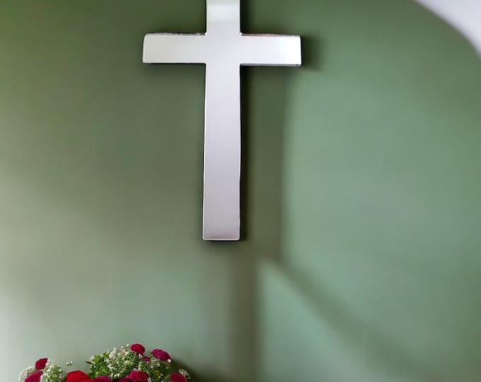 Cross Shaped Mirrors - Custom Sizes, Colours, Engraving Services Large sizes 45cm to 88cm