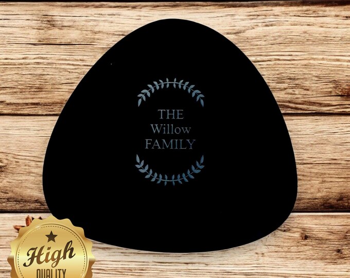 Pebble Large Placemats / Serving Mats /Table Protectors Custom Gloss, Clear or Matt Colours, Custom Shapes, Sizes, Engraved or Plain