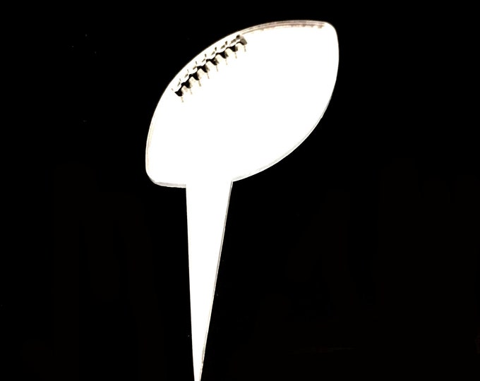 Rugby Ball Cake Toppers: Acrylic Sports Theme Party Decor