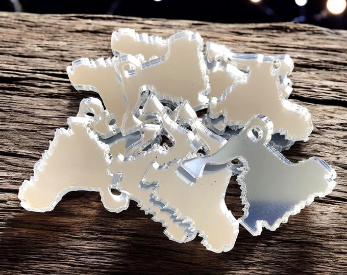 Lowchen Dog Acrylic Craft Mirrors: Custom Colors & Sizes (Pack of 10)