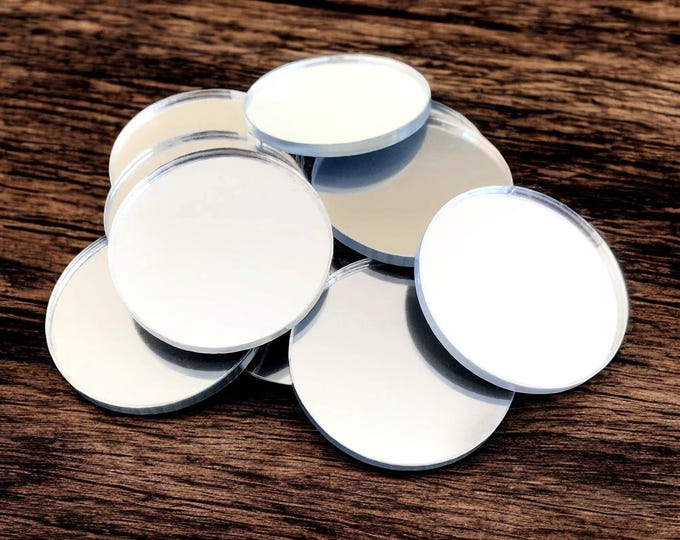 Circle Acrylic Craft Mirrors: Custom Colors, Sizes, Shapes - Pack of 10