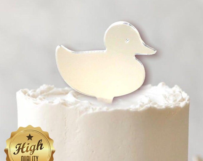 Rubber Duck Cake Topper: Acrylic Cupcake Decoration