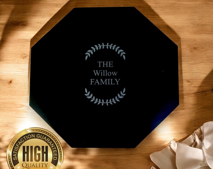 Octagon Placemats & Coasters - Clear, Gloss or Matt Colours, Custom Sizes, Shapes, Engraving Service