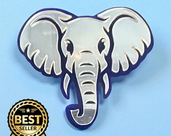 Shatterproof Acrylic Elephant Mirror, Laser Polished Edges, Colorful Frame, Custom Sizes
