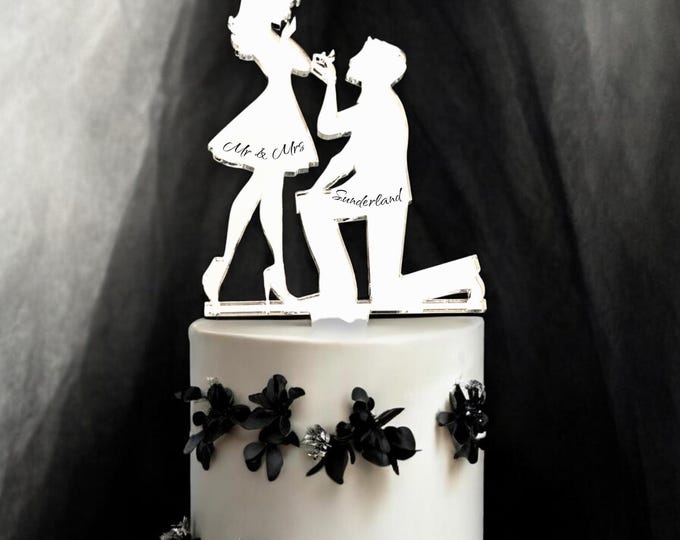 Engagement Fiance, Fiancee Cake Toppers & Emblems - Personalied, Sizes and Colours, Bespoke Engraving