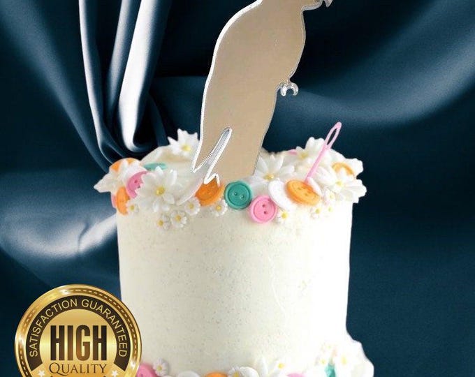 Parrot Shaped Cake Toppers & Cup Cake Toppers - Several Colour Options Available, Any Bespoke Style Made