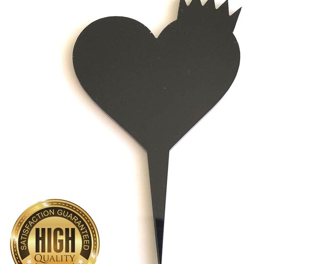 Heart and Crown Cake Toppers & Cup Cake Toppers - Several Colour Options Available, Any Bespoke Style Made, Crafting Customised