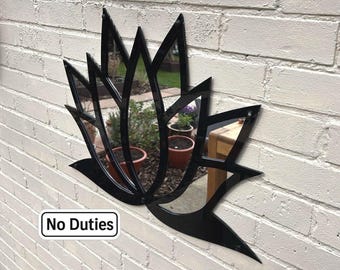 Lotus Flower Garden Mirror: Custom Colors, Shatterproof Acrylic