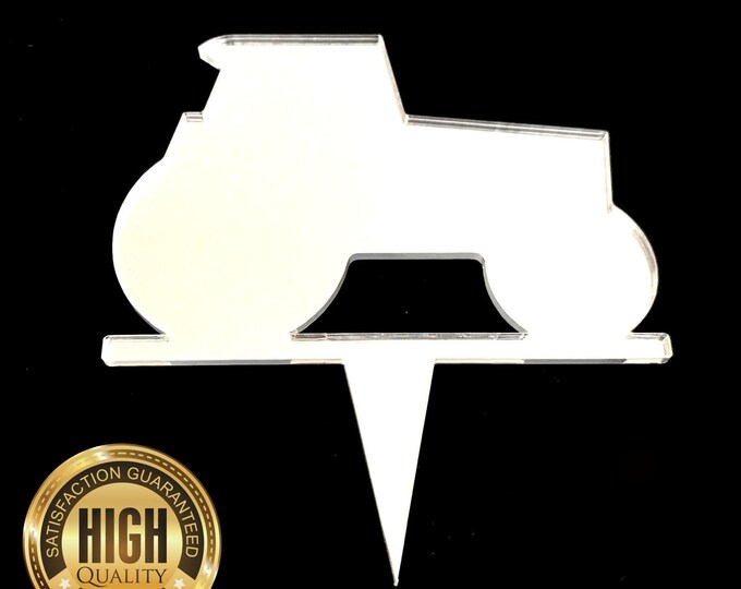 Unique Tractor & Cup Cake Toppers - Various Colors, Custom Designs, Eco-Friendly Acrylic, Reusable Decor, Fast Shipping
