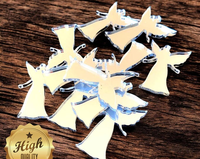 Fairy Shaped Acrylic Crafting Mirrors: Custom Colors & Sizes (Pack of 10)