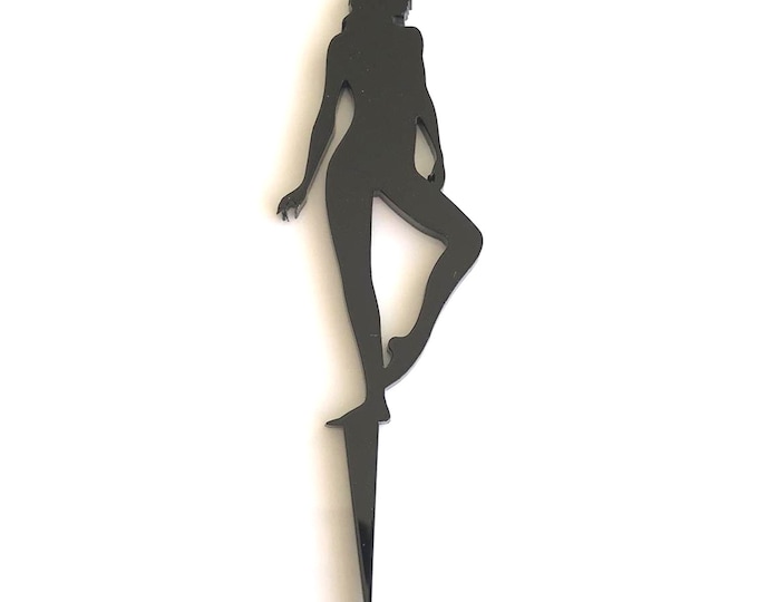 Dancing Girl Acrylic Cake Topper: Bespoke Party Decor