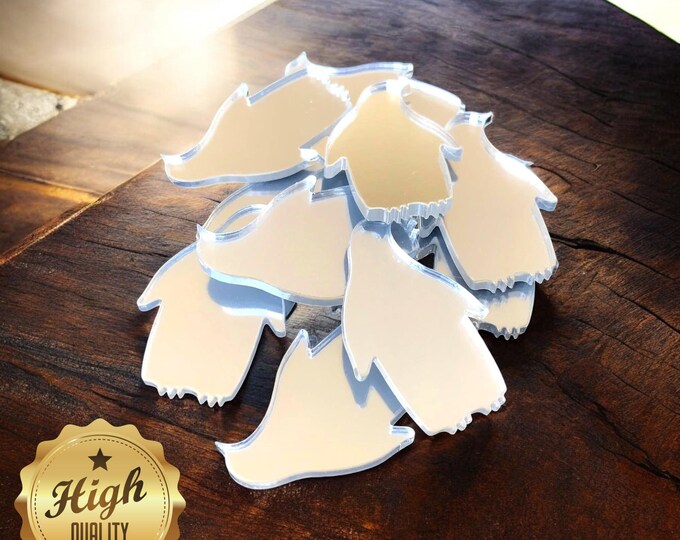 Penguin Acrylic Crafting Mirrors: Custom Colors & Sizes, Pack of 10