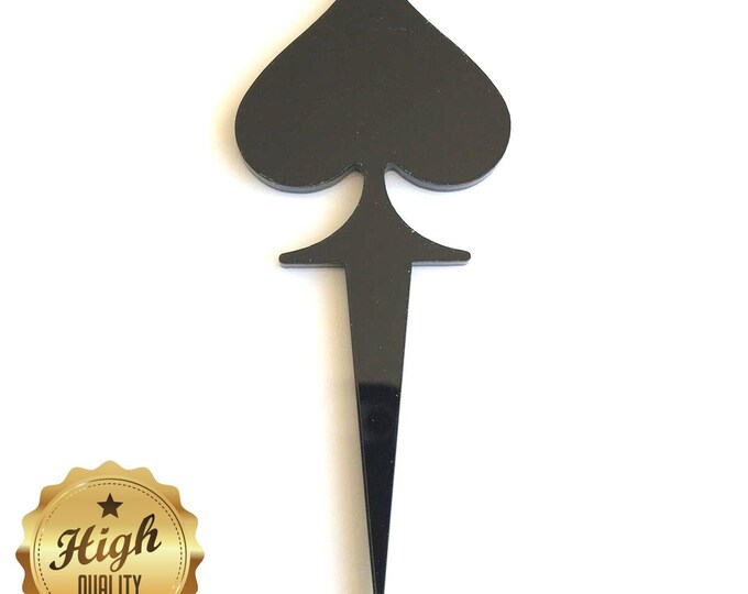 Cards, Spade, Club, Heart and Diamond Shaped Cake Toppers & Cup Cake Toppers, Any Bespoke Style Made, Crafting Customised