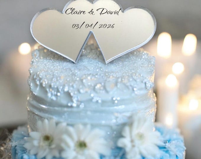 Love Hearts Cake Toppers: Custom Acrylic Cupcake Decorations