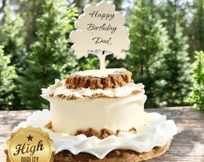 Acorn Tree Cake Topper: Custom Acrylic Cake Decoration