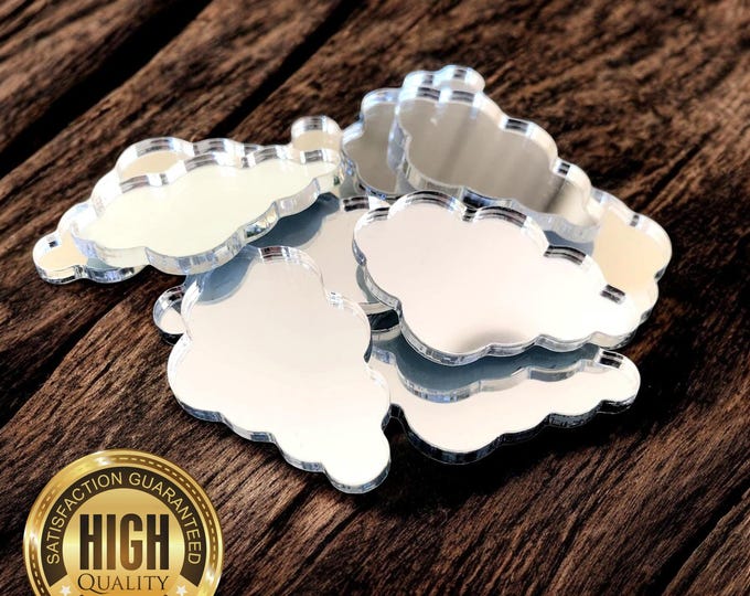 Clouds Shaped Crafting Sets, Custom Colours, Woods, Sizes, Shapes, (Holes for Jewellery or hoops for invites) Pack of 10