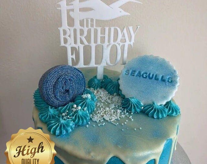 Personalized Birthday Cake Topper: Custom Name & Shape