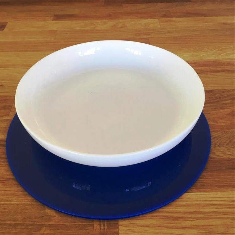 Round Placemats or Placemats & Coasters in Blue Gloss Finish Etsy