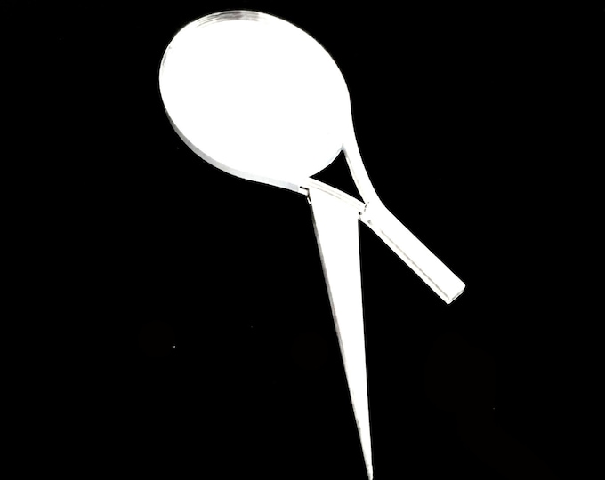 Tennis Racket Cake Toppers: Acrylic Cupcake Decorations